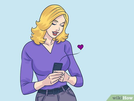 Step 3 Break up playful texts with something more serious or complimentary.