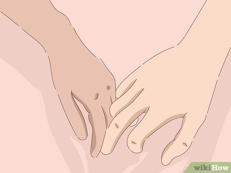 Step 2 Hold his hand.