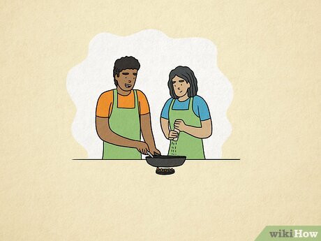 Step 1 Cook a meal together.